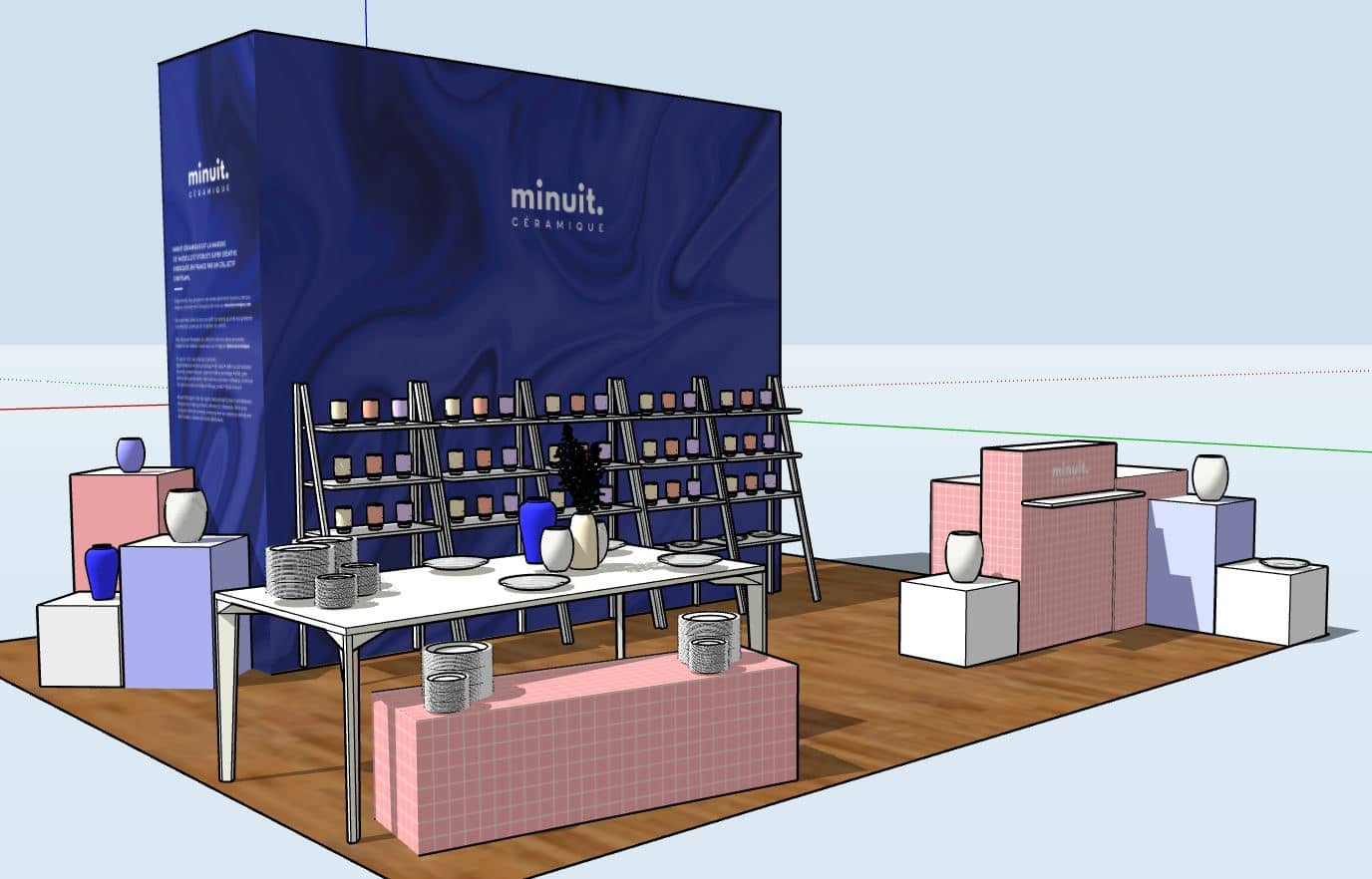 Pop-up 3D Minuit Céramique