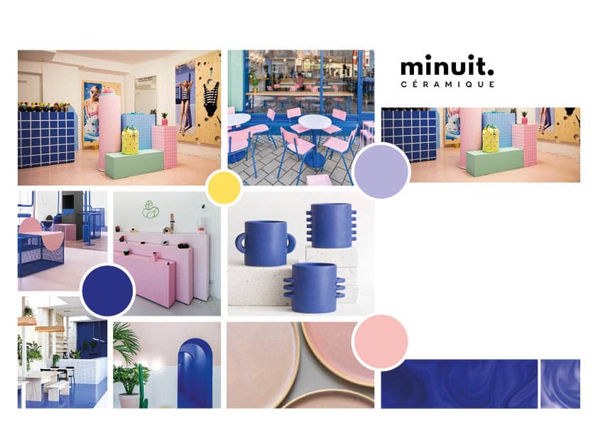 moodboard pour le pop-up store de Minuit Céramique